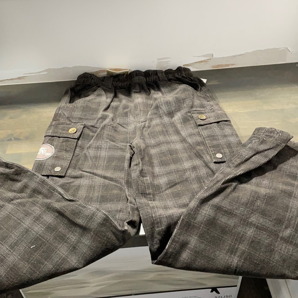 NWT Alphabet Size 12 Boys Striped Corduroy Cargo Pants